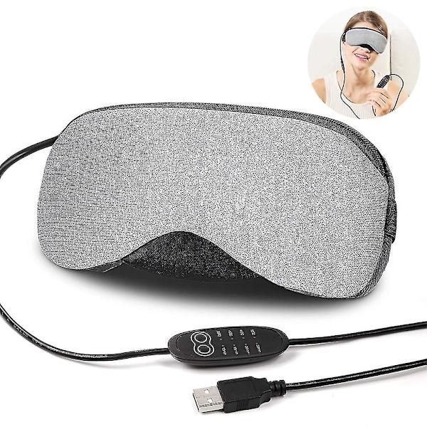 Kannettava kylmä ja kuuma USB lämmitetty höyrysilmämaski + uudelleenkäytettävät jäägeelit harmaa Gray
