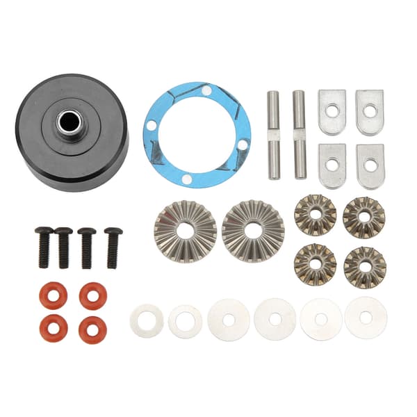 ARRMA 1 7 1 8 Serie Spiral Forreste Bagerste Aluminiumslegering Diff Sæt Reservedele Sort