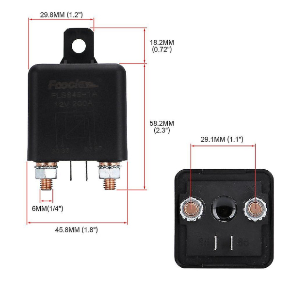 Car Relay Heavy Duty Split Charge Relay Switch 12v/24v Dc 200a 4 Pin Continuous Relay 12V