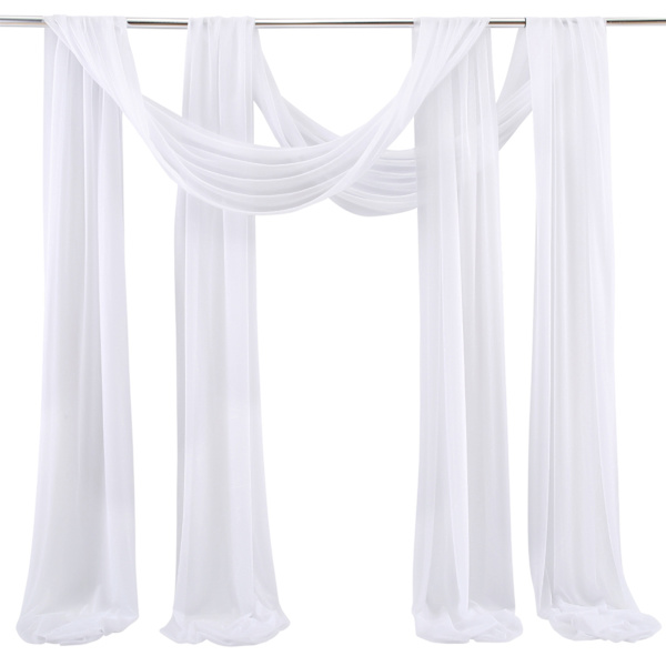 Bröllopsbåge Chiffong Tyg Drapering Dekoration