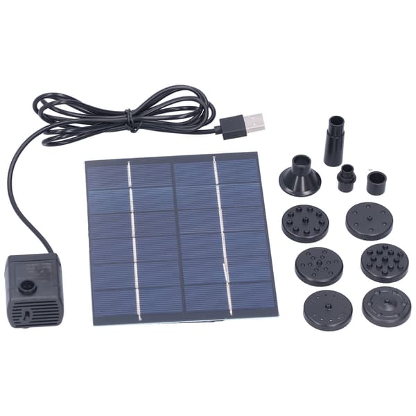2W Solarfontæne med panel Vandpumpe Solpanel Kit til udendørs landskab Damindretning