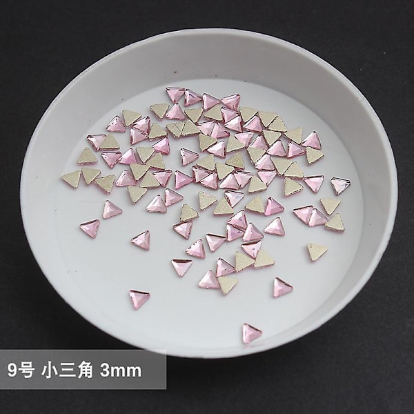 Engros lys pink multi stil flad ryg negl Rhinestone specialformede krystaller neglekunst sten 3d personlig dekoration 9-100pcs