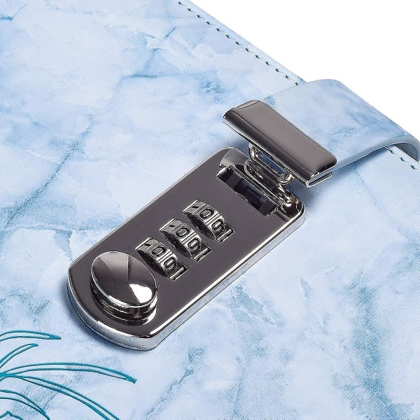 A5 Creative Password Lock Journal, Pu Læder Kombinationslås Dagbog