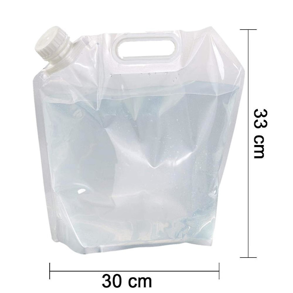 Hopfällbar vattenbehållare, Bpa-fri plast vattenvikbar bärare 5L