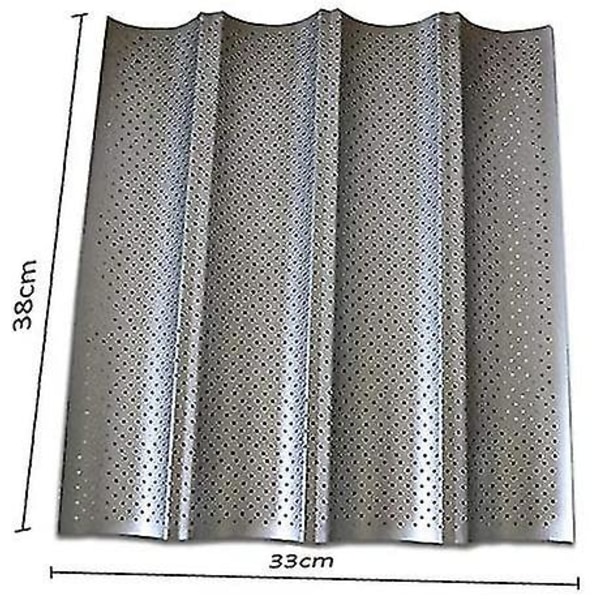Baguette bageplade baguetteform baguettebakke til 4 baguettes med non-stick