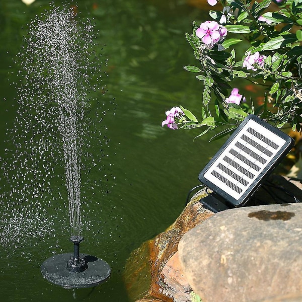 Solar Fountain Pumpe Med Led Belysning 1,5w