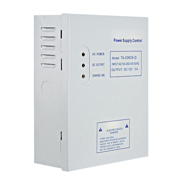 12V/5A DC Dörr Access Control System Strömförsörjning