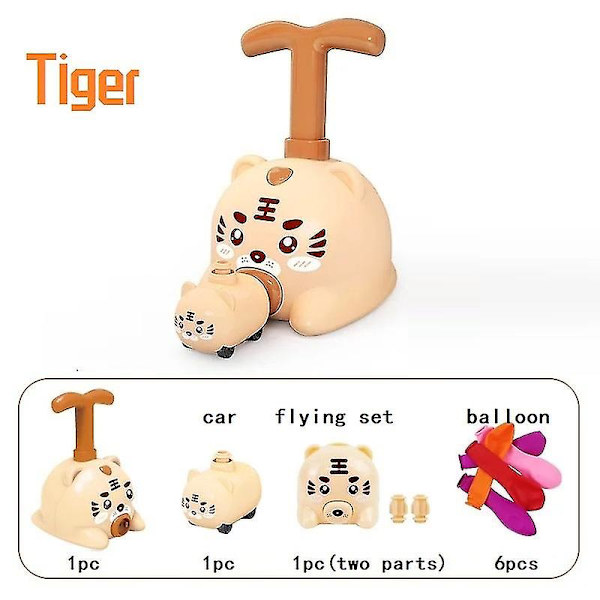 Hhcx-car Balloon Toys Decoration Fun Inertia Balloon Power Educational Game Kids Children Boys Girls Birthday Christmas Gifts Tiger