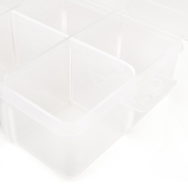 Klar plast Multi Purpose Crafts Organizer 6-roms oppbevaringsboks