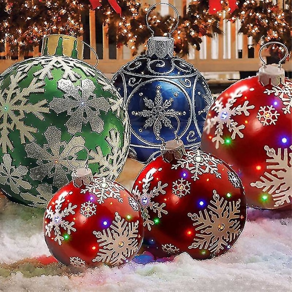 Jättiläinen joulun pvc puhallettava koristeltu pallo, puhallettavat joulukoristeet