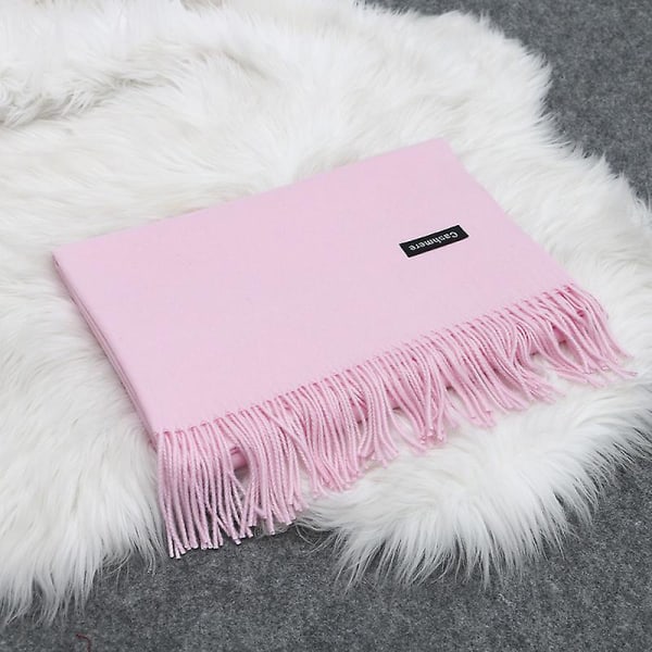 Kvinners Varmt Langt Sjal Vinter Varmt Stort skjerf Pink