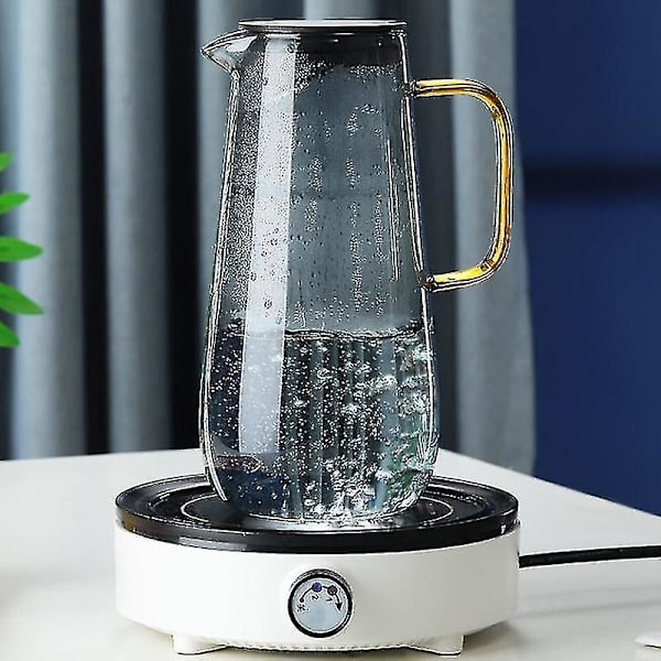 1600ml Nordic Style Varmebestandig glaskande Juice Kaffe Mælkekande Filter med låg