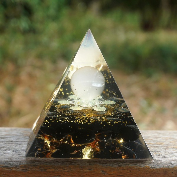 Energigenerator Orgone Pyramid Ametyst Peridot Healing Naturlig krystal Reiki Chakra Generator Orgonit Pyramid Meditationsværktøj