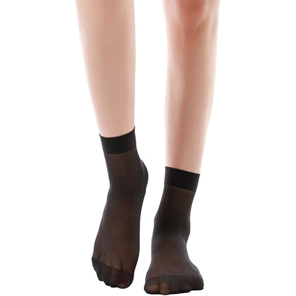 10 Pairs Women Ankle High Nylon Sheer Socks Soft Silky Short Socks