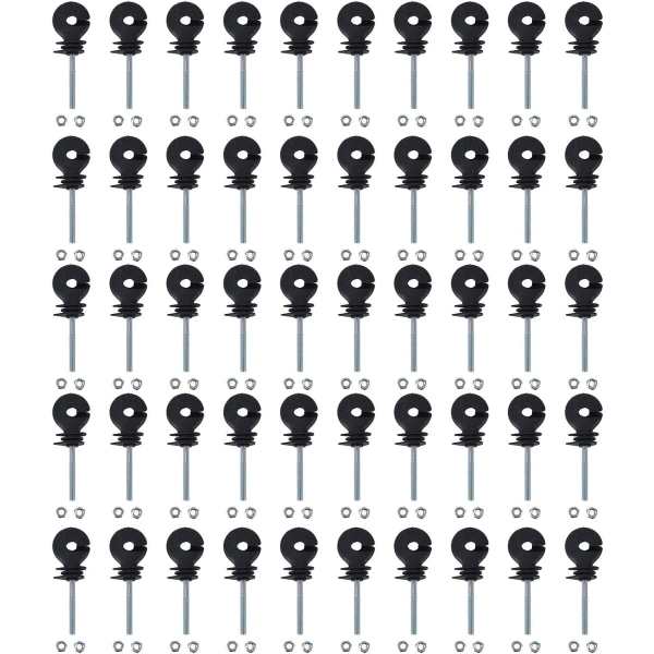 50 pakke elektrisk gjerdeisolator, innskrudd elektrisk gjerdeisolator