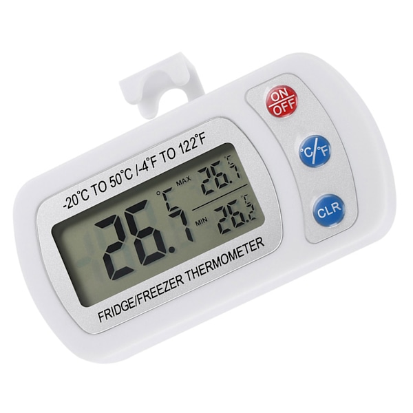 Stor LCD Digital Termometer för Kyl och Frys med Justerbart Stativ/Hängare