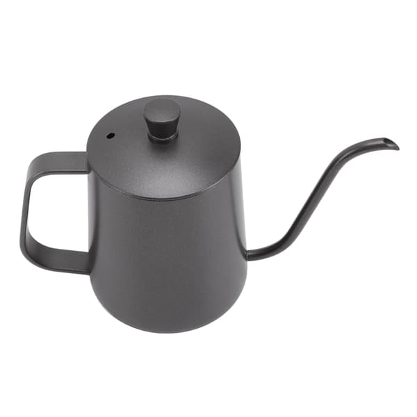 Lang Smal Sort Rustfri Stål Rustfri Lille Hæld-Over Kaffekedel med Låg 350ml