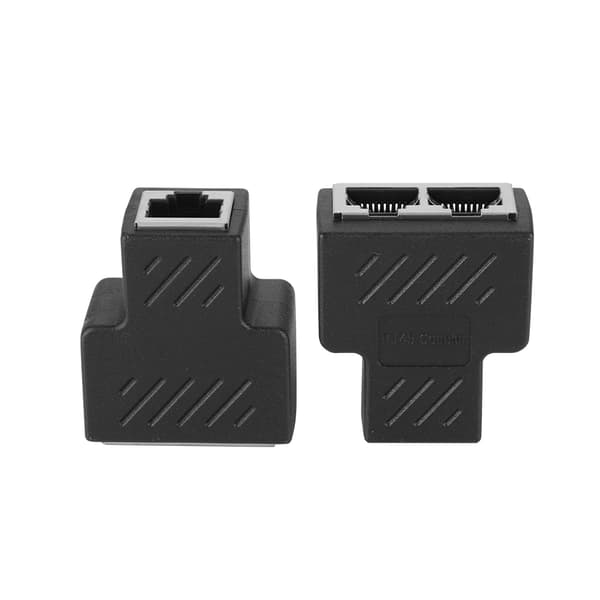 3,5 mm uros RJ45 verkkojakaja splitter-sovitin - 2 kpl