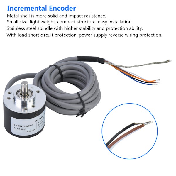 E6B2-CWZ6C Inkrementel Roterende Encoder Generel Formål Encoder 38mm Diameter (2500P/R)