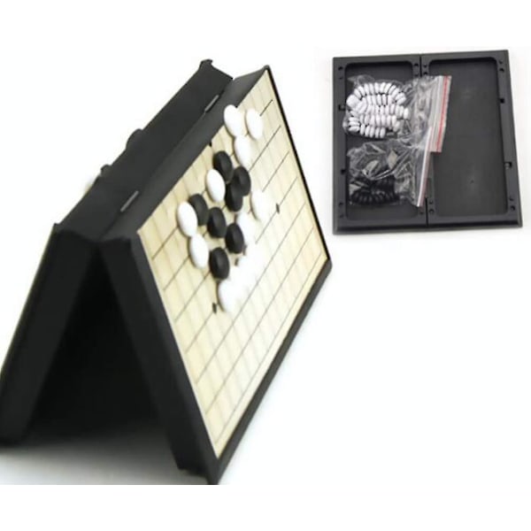 Go Game Board Set Magneettinen mustavalkoinen shakki taitettava magneettilauta kaiken ikäisille