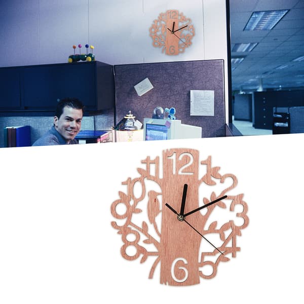 【BQ】Modern Round Wall Clock 3D Wall Clock Sticker Hanging Wall Clock Home Room Office Decor (#1)-FF- 0.4