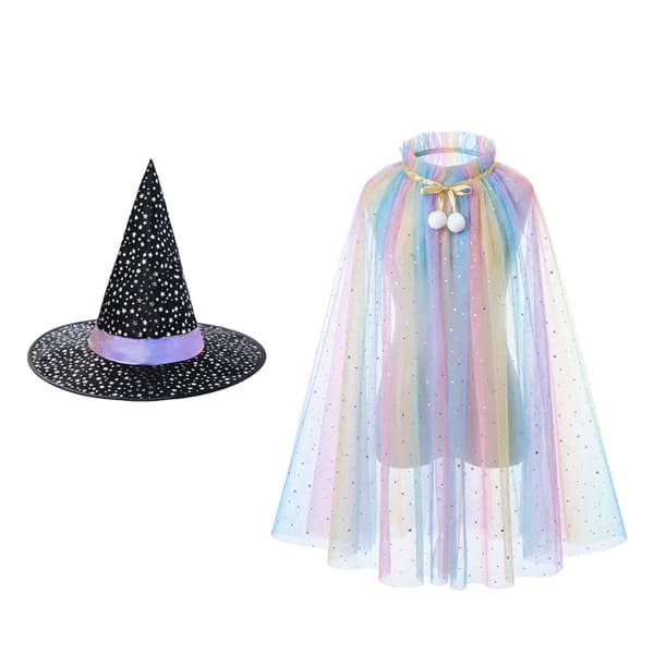 Halloween Trollmannsdrakt Trollmann Heksekappe med Hatt for Cosplay Maskerade
