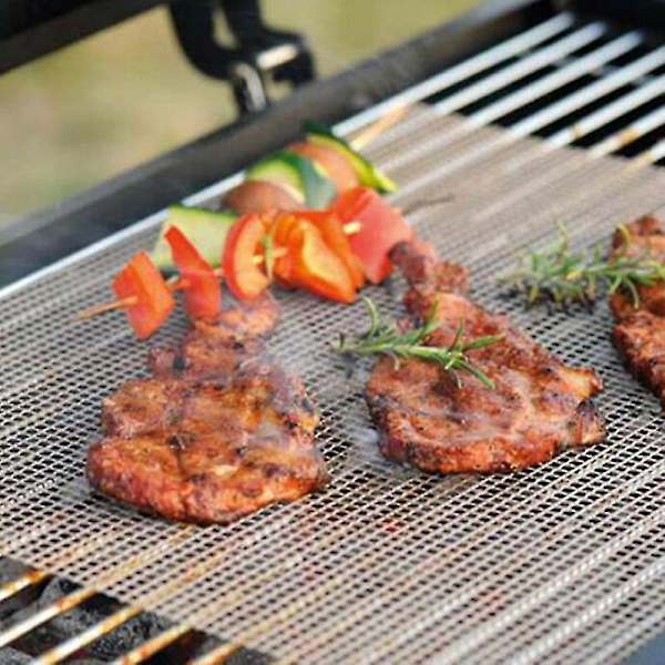 Bbq Grill Pad Mat Non-stick Mesh Net Grill Grill Bagemåtte Sort Ny B