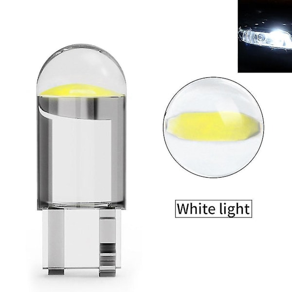 T10 Led Valot Super Kirkas W5w 194 Lasikotelo Cob auton polttimo 6000k Valkoinen Vihreä Sininen Punainen Kiila Rekisterikilpi Dome Light 2/10kpl blue10pcs