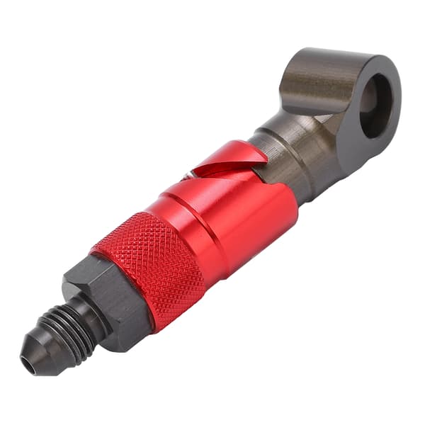 Bromsledning Quick Release Adapter Fitting Böjd Universal för oljebränsleslang Röd