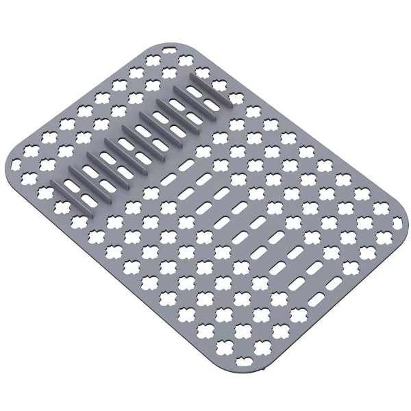 Multifunksjonell Dreneringsmatte Beskyttende Bordplate Enkel matte For oppvask Tørkematte Gray