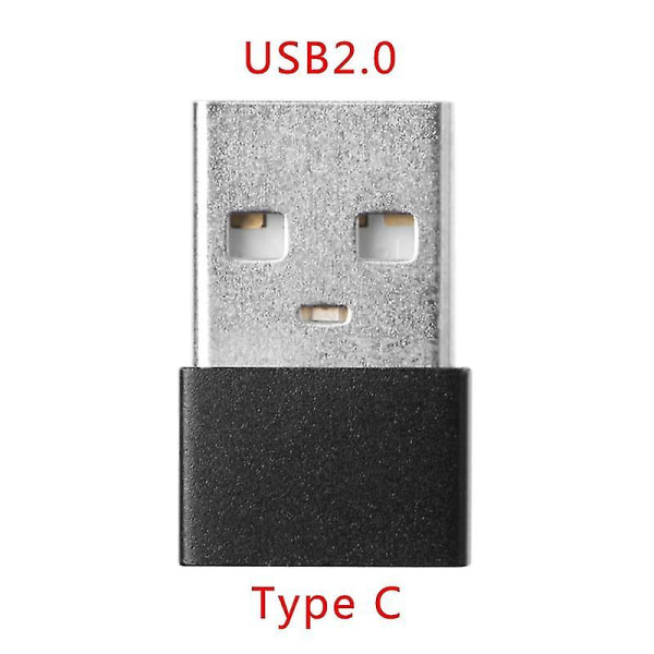 USB 2.0 Hane Till Typ C USB 3.1 Honomvandlare Laddningsadapter Dataöverföring