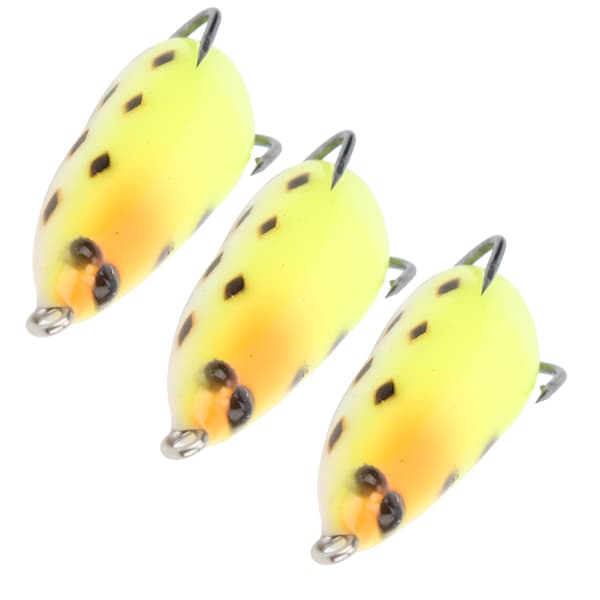 3 st Fiske Bete Silikon Lockbete Set Simulation Gulprickig