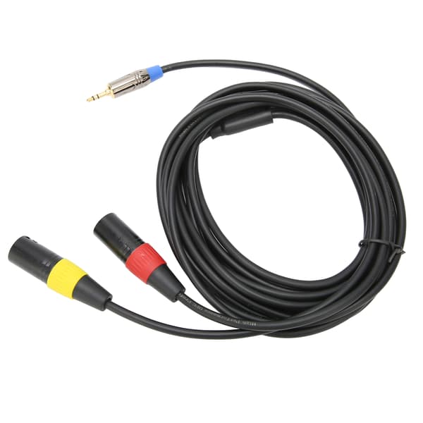 1/8 tommer til XLR Kabel Professionel 3,5 mm til Dobbelt Han XLR Adapter til iPhone PC Laptop 3m/9,8ft
