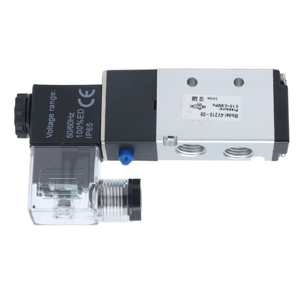 4V210‑08 Elektrisk Magnetventil Normal 2 Positioner 5 Vejs Luftkomprimeret Afløbsventil til Automatisk Værksted DC 12V
