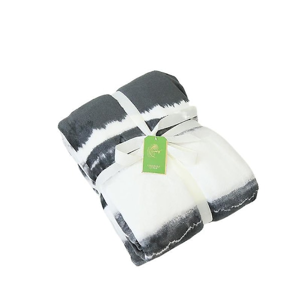 Flanellfilt Förtjockad Office Tupplur Filt Luftkonditionering Filt Hem Enkel cover Filt Printed filt Quilt gray gradient ripple 200*230cm