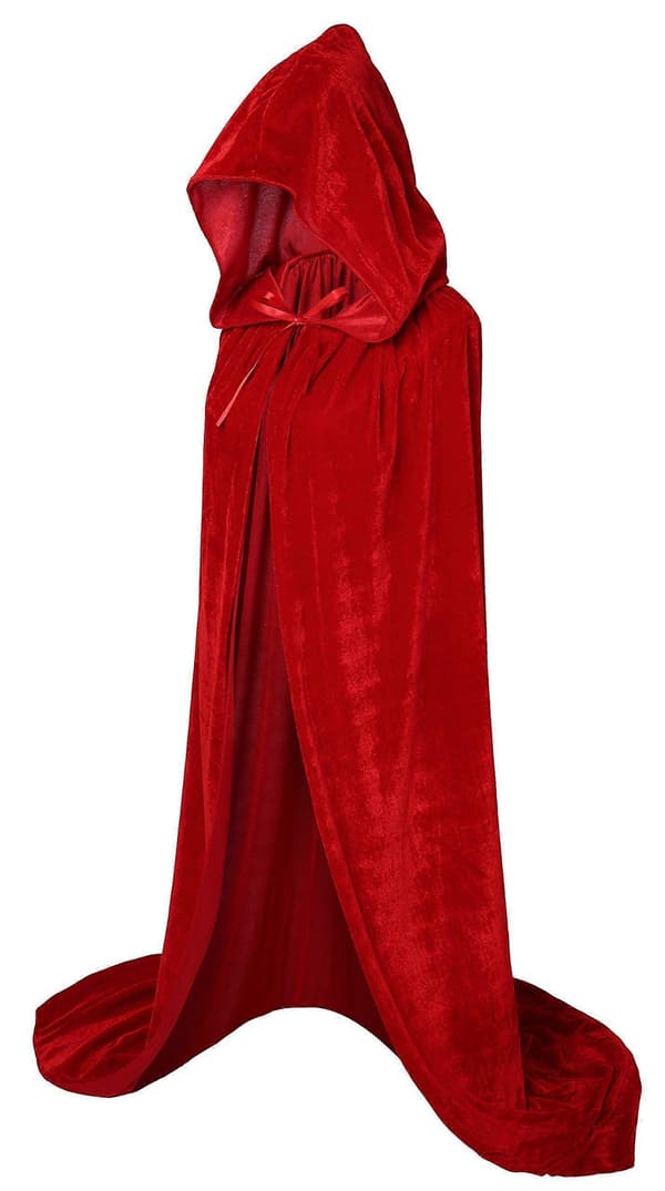 Unisex Voksne Hætte Kappe Fløjlskappe til Halloween Cosplay Kostumer L