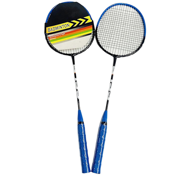 2st Sportbadmintonracket Halkfritt handtagsracket för utomhusspel Blue