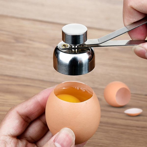 Ny praktisk metall egg saks Egg Topper Cutter Shell Åpner Rustfritt stål Kokt rå egg Utendørs Kreativt Kjøkken Verktøysett L