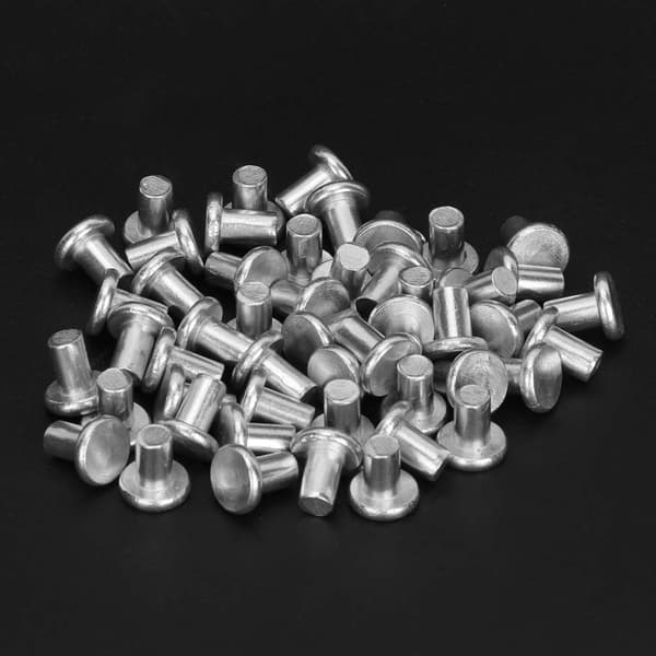100 stk. GB867 M4x4mm Fladhoved Aluminium Solid Nitter