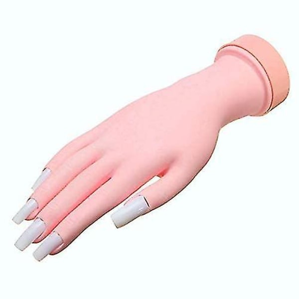 Nail Practice Hand, Nail Art Training Hand Fleksibel Bevægelig Fake Hand Manicure Practice Tool (pakke med 1