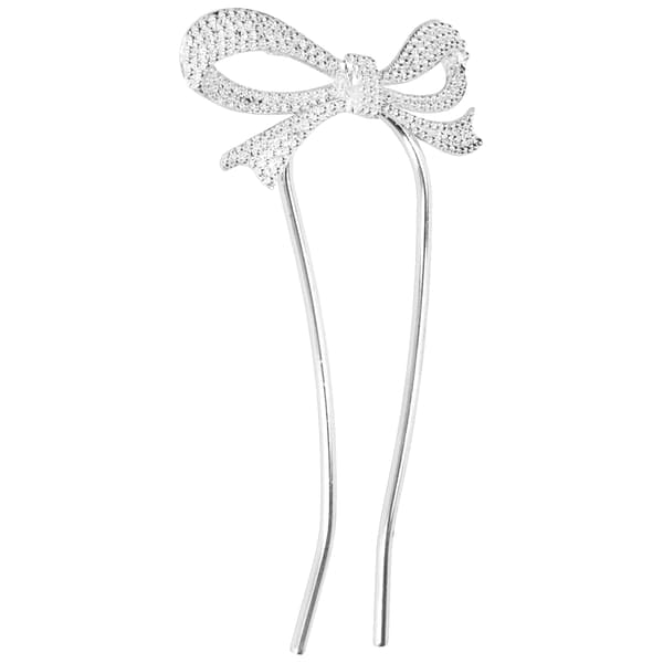 Elegant Silver Hårgaffel för Bröllopsfest Hållbar Bekväm Hårnål
