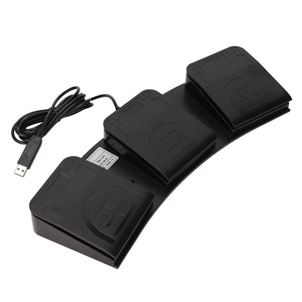 USB Fodpedal Triple Taster MIDI Controller Mekanisk Kontakt Programmerbart Computertastatur til Spil