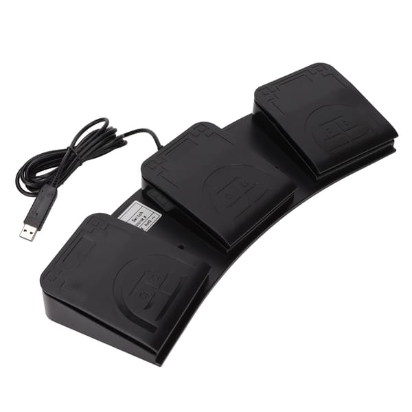 USB Fotpedal Trippel Taster MIDI Kontroller Mekanisk Bryter Programmerbart Datamaskintastatur for Spill