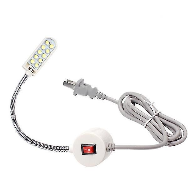 Symaskin Lys Led Magnetisk Montering Base Svanehals Arm 10/20 Lys 10 lights US plug