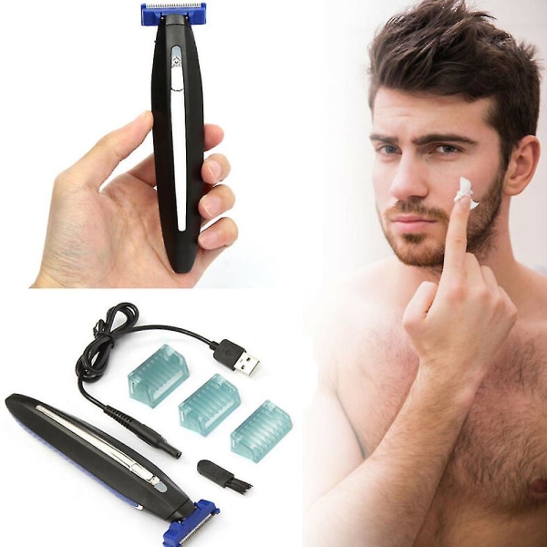 Miesten partakoneen sähköparranajokone partaleikkurin reunaleikkuri, trimmauslaite ladattava