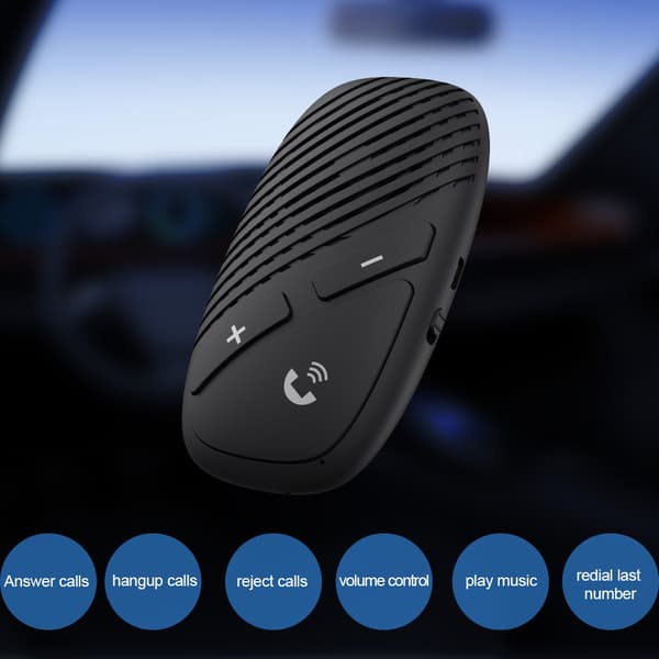 Auton Bluetooth-kaiutinpuhelin - Sun Shield 5.0, tukee neljää kieltä
