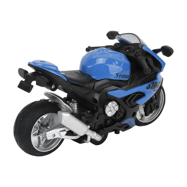 Børn Træk Tilbage Motorcykel Legetøj Lyd Lyseffekter Høj Simulation Legering Motorcykel Model Blå