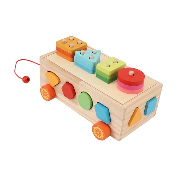 Formsorteringsbil Leke Multifunksjonell Geometrisk Blokksorterer for Barnehage