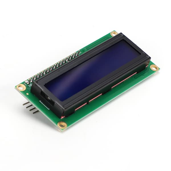 LCD-modul 1602 LCD-skjerm med adapterkort IIC/I2C/grensesnitt blå skjerm