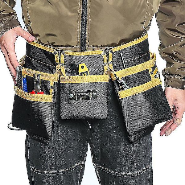 Carpenter Tool Arbetsförkläde Bälte Multi Pocket Tool Bältespåse Justerbar